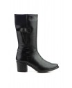 Botas Caña Media Mujer Piel Negra Elásticos JAM-9073159,50 €