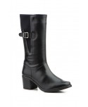 Botas Caña Media Mujer Piel Negra Elásticos JAM-9073159,50 €