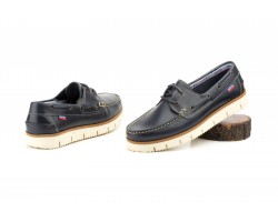 Nautical Men's Leather Pull Navy Thick Sole Route 83 ROUTE83-NB80059,90 €