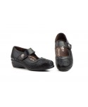 Zapatos Mujer Ancho Especial Licra Piel Negro Velcro JAM-784 49,00 €