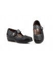 Zapatos Mujer Ancho Especial Licra Piel Negro Velcro JAM-784 49,00 €