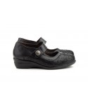 Zapatos Mujer Ancho Especial Licra Piel Negro Velcro JAM-784 49,00 €