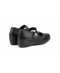 Zapatos Mujer Ancho Especial Licra Piel Negro Velcro JAM-784 49,00 €