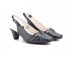 Shoes Woman Leather Navy Heel Buckle JAM JAM-561749,90 €