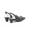 Shoes Woman Leather Navy Heel Buckle JAM JAM-561749,90 €