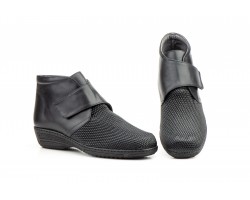 Botines Mujer Piel Negro Pala Licra Cuña Velcro JAM-78344,91 €