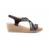 Sandalias Mujer Trenzado Negro Plata Gel Cuña JAM JAM-332635,00 €