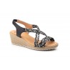 Sandalias Mujer Trenzado Negro Plata Gel Cuña JAM JAM-332635,00 €