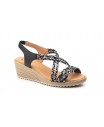 Sandalias Mujer Trenzado Negro Plata Gel Cuña JAM JAM-3326 35,00 €