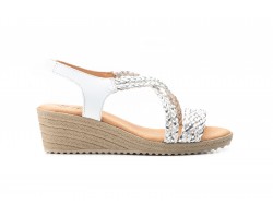 Sandalias Mujer Trenzado Blanco Plata Gel Cuña JAM JAM-3326 35,00 €