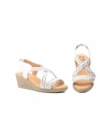 Sandalias Mujer Trenzado Blanco Plata Gel Cuña JAM JAM-3326 35,00 €