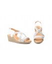 Sandalias Mujer Trenzado Blanco Plata Gel Cuña JAM JAM-3326 35,00 €