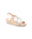 Sandalias Mujer Trenzado Platino Oro Gel Cuña JAM JAM-3326 35,00 €