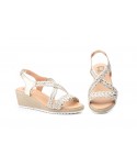 Sandalias Mujer Trenzado Platino Oro Gel Cuña JAM JAM-3326 35,00 €