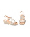 Sandalias Mujer Trenzado Platino Oro Gel Cuña JAM JAM-3326 35,00 €