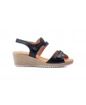 Sandalias Mujer Piel Negro Velcro Yute JAM JAM-345435,00 €