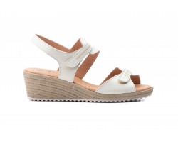 Sandalias Mujer Piel Beige Velcro Yute JAM JAM-3454 35,00 €