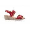 Sandalias Mujer Piel Rojo Velcro Yute JAM JAM-3454 35,00 €