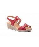 Sandalias Mujer Piel Rojo Velcro Yute JAM JAM-3454 35,00 €