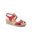 Sandalias Mujer Piel Rojo Velcro Yute JAM JAM-3454 35,00 €