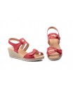 Sandalias Mujer Piel Rojo Velcro Yute JAM JAM-3454 35,00 €