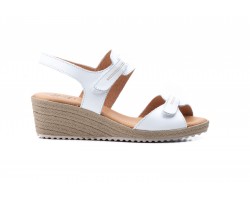 Sandalias Mujer Piel Blanco Velcro Yute JAM JAM-3454 35,00 €