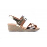 Sandalias Mujer Piel Platino Bronce Plomo Velcro Yute JAM JAM-3454 35,00 €