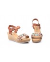 Sandalias Mujer Piel Cuero Yute Multicolor Plataforma Cuña JAM AE-183 35,00 €