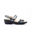 Sandalias Mujer Piel Negro Plantilla Extraible Ancho Especial JAM-505045,50 €