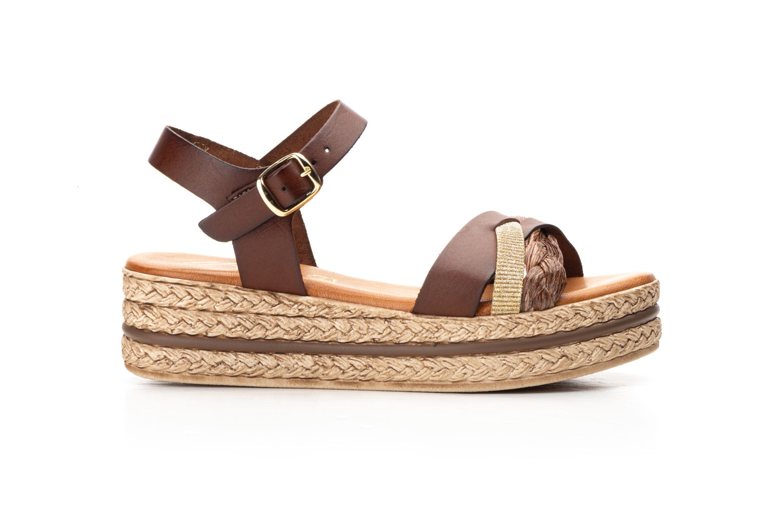 copy of Sandalias Mujer Piel Cuero Tacón Velcro