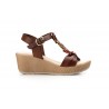 Sandalias Mujer Piel Tubular Flores Cuña Limón LIMÓN-7750 39,90 €