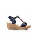 Sandalias Mujer Piel Tubular Marino Flores Cuña Limón LIMÓN-7750 39,90 €