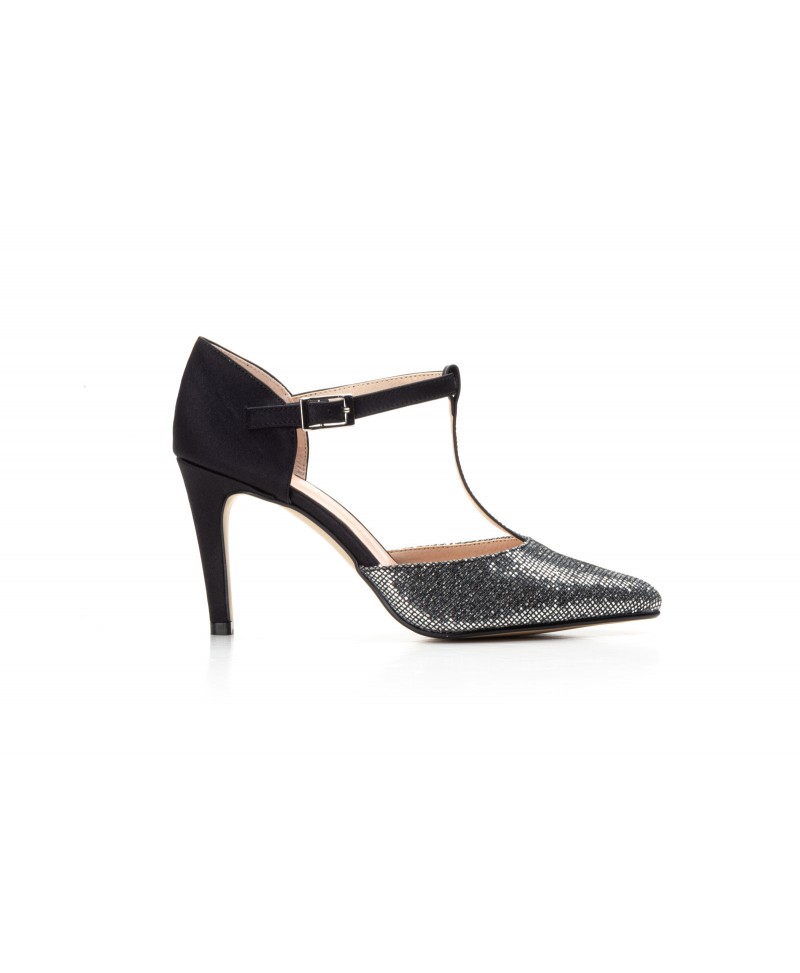 Zapatos Mujer Fiesta Tabarca Negro Brillante Tacón Pomares POMARES-518 49,00 €