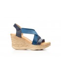 Sandalias Plataforma Mujer Piel Azul Gel DSD DSD-702245,50 €