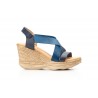 Sandalias Plataforma Mujer Piel Azul Gel DSD DSD-702245,50 €