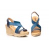 Sandalias Plataforma Mujer Piel Azul Gel DSD DSD-702245,50 €