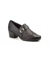 Zapatos Mujer Piel Negro Lycra Serpiente Tacón JAM-5400 39,90 €