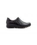 Zapatos Mujer Piel Negro Cremallera Cuña Morxiva MX-950 39,90 €