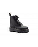 Botas Militares Mujer Piel Negro Plataforma Cordones JAM-606369,89 €