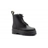 Botas Militares Mujer Piel Negro Plataforma Cordones JAM-606369,89 €