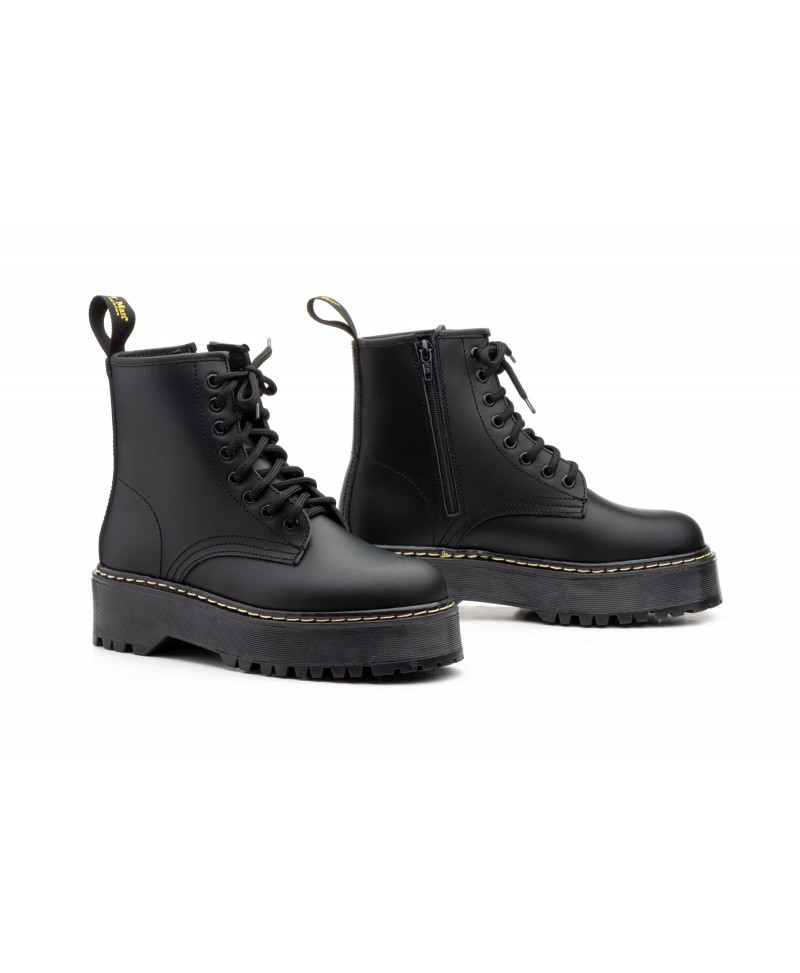 Militares Negro Plataforma Cordones