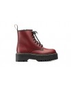 Botas Militares Mujer Piel Burdeos Plataforma Cordones JAM-6063 69,89 €