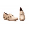 Zapatos Mujer Piel Taupe Velcro JAM AE-391