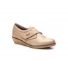 Zapatos Mujer Piel Taupe Velcro JAM AE-391