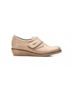 Zapatos Mujer Piel Taupe Velcro JAM AE-391