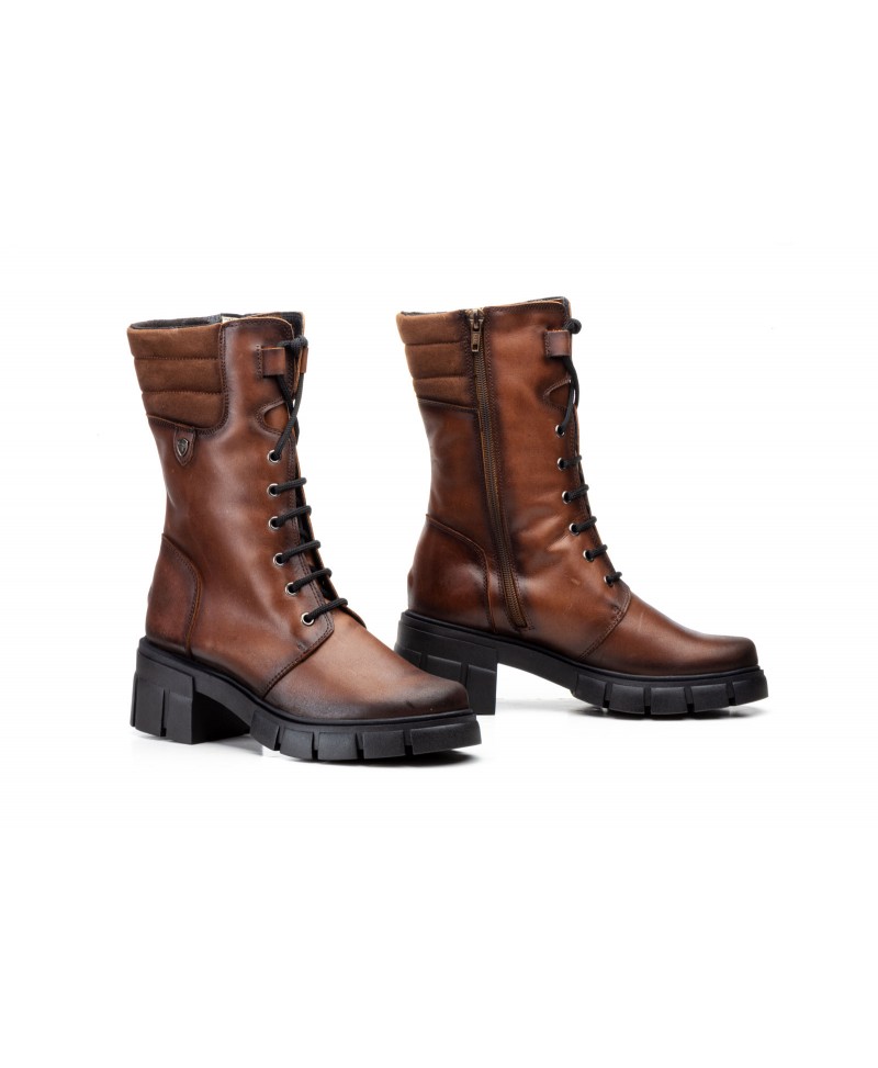 Botas Militares Mujer Piel Cuero Cordones Iberico JAM-5790 59,50 €