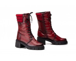 Botas Militares Mujer Piel Burdeos Cordones Iberico JAM-5790 59,50 €