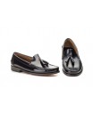 Castellanos Hombre Piel Negro Borlas Suela Cuero CA-103 59,50 €