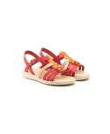 Sandalias Niña Piel Rojo Naranja Hebilla 807-ROJO-NARANJA 39,90 €