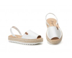 Menorquinas Mujer Piel Blanco Yute Plataforma 7066 29,90 €